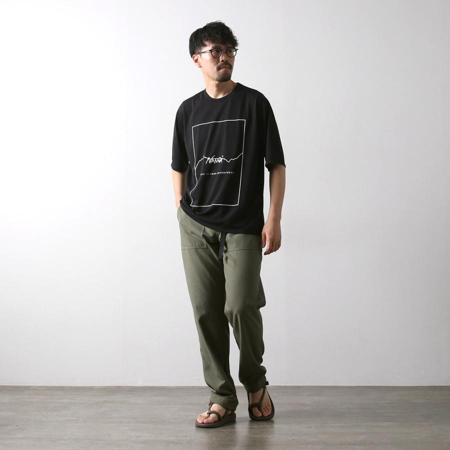 NANGA（ナンガ） ドライミックス フレームロゴTシャツ / メンズ 半袖 プリント 吸水速乾 UVカット 毛玉防止 | NANGA | 06