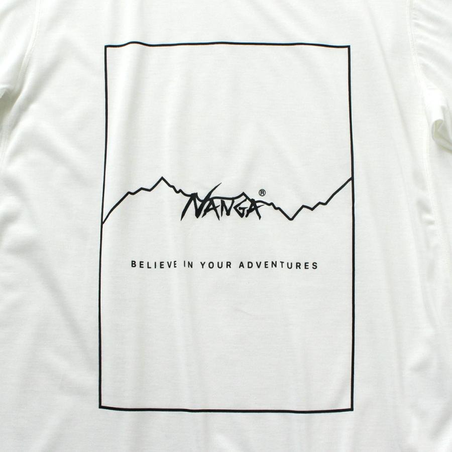 NANGA（ナンガ） ドライミックス フレームロゴTシャツ / メンズ 半袖 プリント 吸水速乾 UVカット 毛玉防止 | NANGA | 10