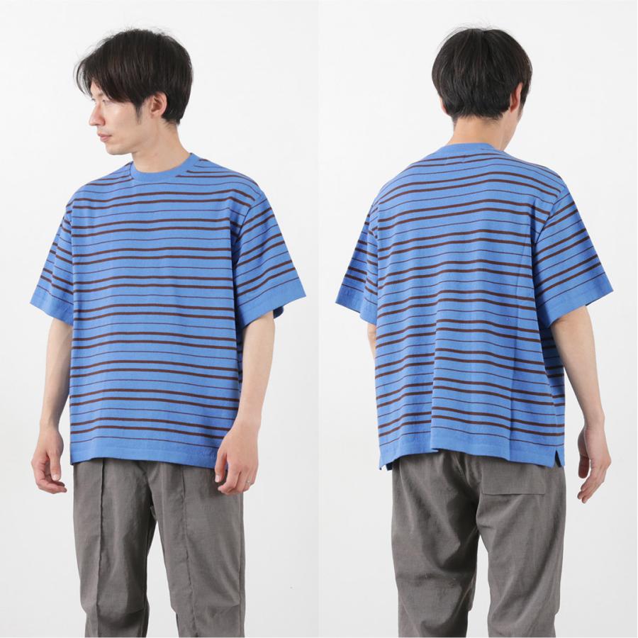 YONETOMI NEW BASIC（ヨネトミニューベーシック） ライト ウェーブコットン ニット プルオーバーTシャツ / メンズ レディース 半袖 | Yonetomi NEW BASIC | 13