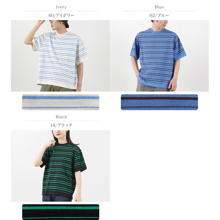 YONETOMI NEW BASIC（ヨネトミニューベーシック） ライト ウェーブコットン ニット プルオーバーTシャツ / メンズ レディース 半袖 | Yonetomi NEW BASIC | 04