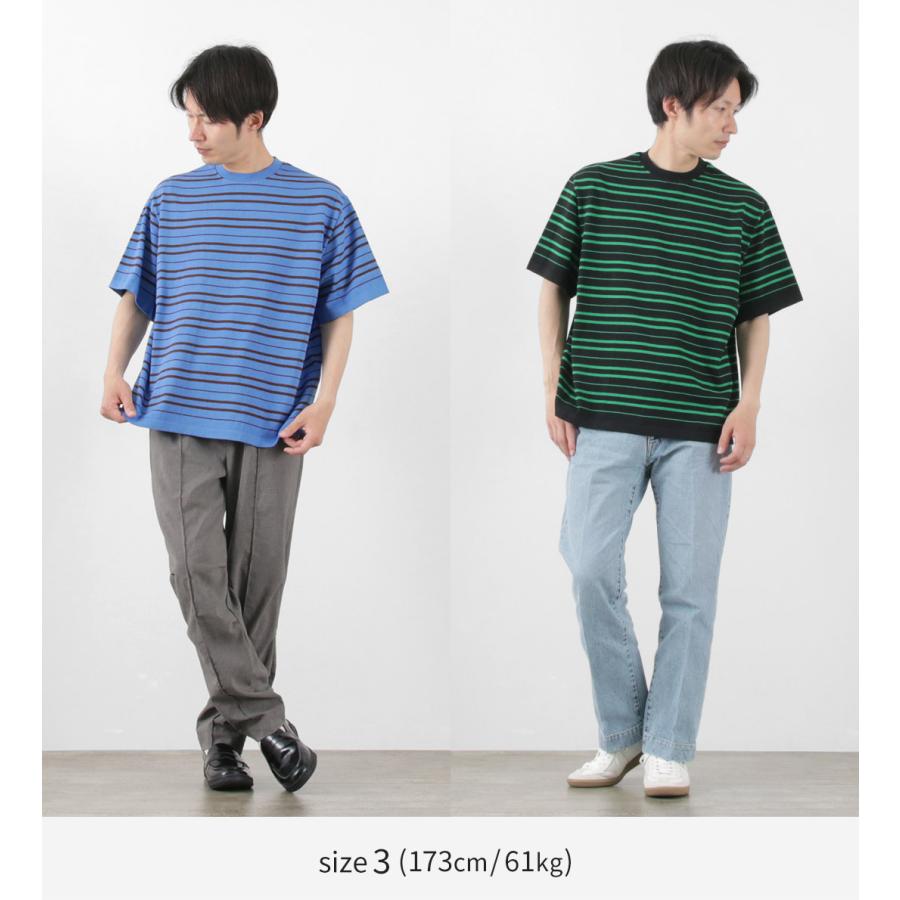 YONETOMI NEW BASIC（ヨネトミニューベーシック） ライト ウェーブコットン ニット プルオーバーTシャツ / メンズ レディース 半袖 | Yonetomi NEW BASIC | 06