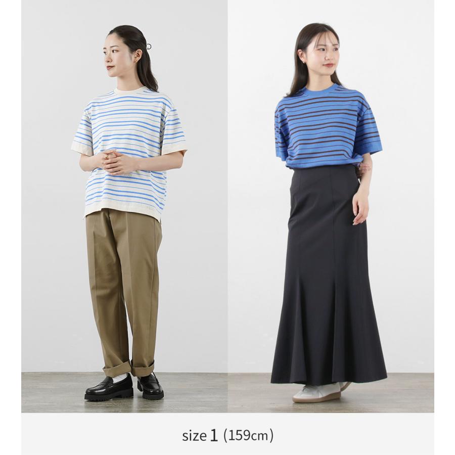 YONETOMI NEW BASIC（ヨネトミニューベーシック） ライト ウェーブコットン ニット プルオーバーTシャツ / メンズ レディース 半袖 | Yonetomi NEW BASIC | 07