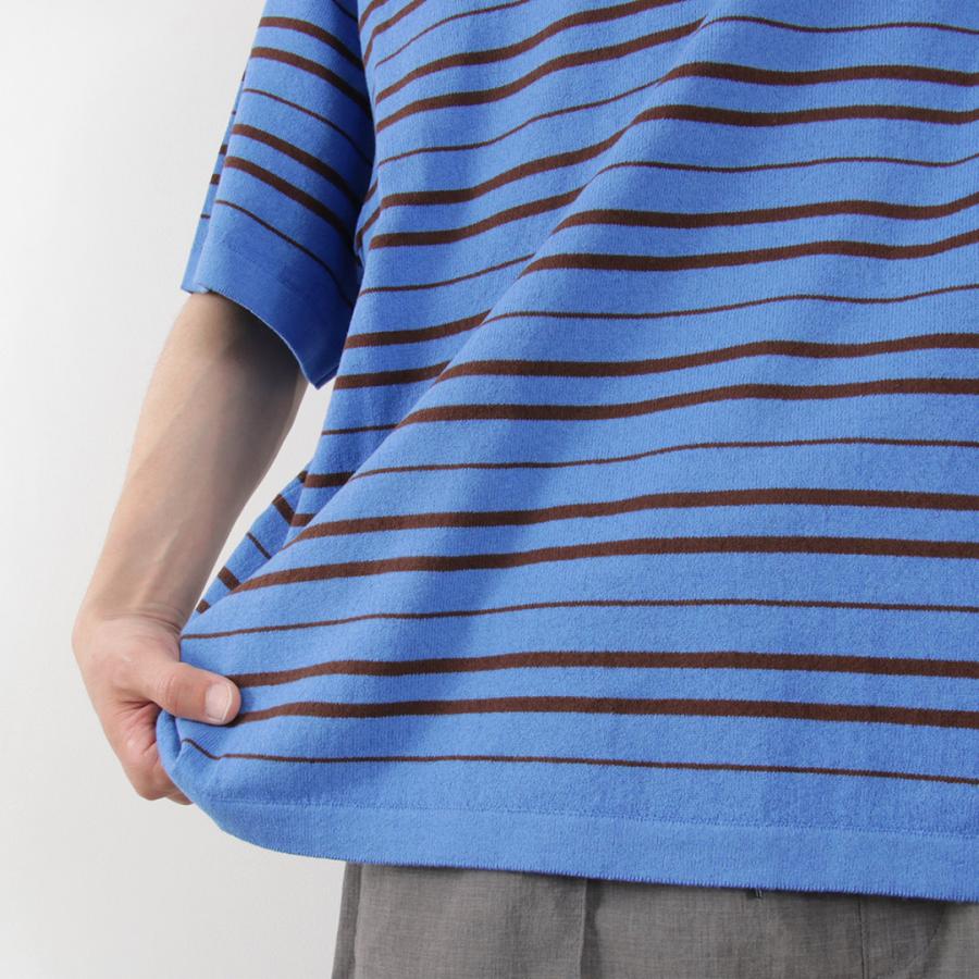 YONETOMI NEW BASIC（ヨネトミニューベーシック） ライト ウェーブコットン ニット プルオーバーTシャツ / メンズ レディース 半袖 | Yonetomi NEW BASIC | 09