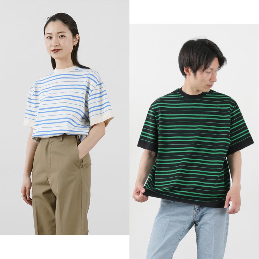 YONETOMI NEW BASIC（ヨネトミニューベーシック） ライト ウェーブコットン ニット プルオーバーTシャツ / メンズ レディース 半袖 | Yonetomi NEW BASIC | 12