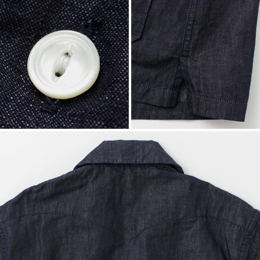 FOB FACTORY（FOBファクトリー） F3491 キューバシャツ / 半袖 メンズ デニムシャツ 麻 日本製 CUBA SHIRT | FOB FACTORY | 15