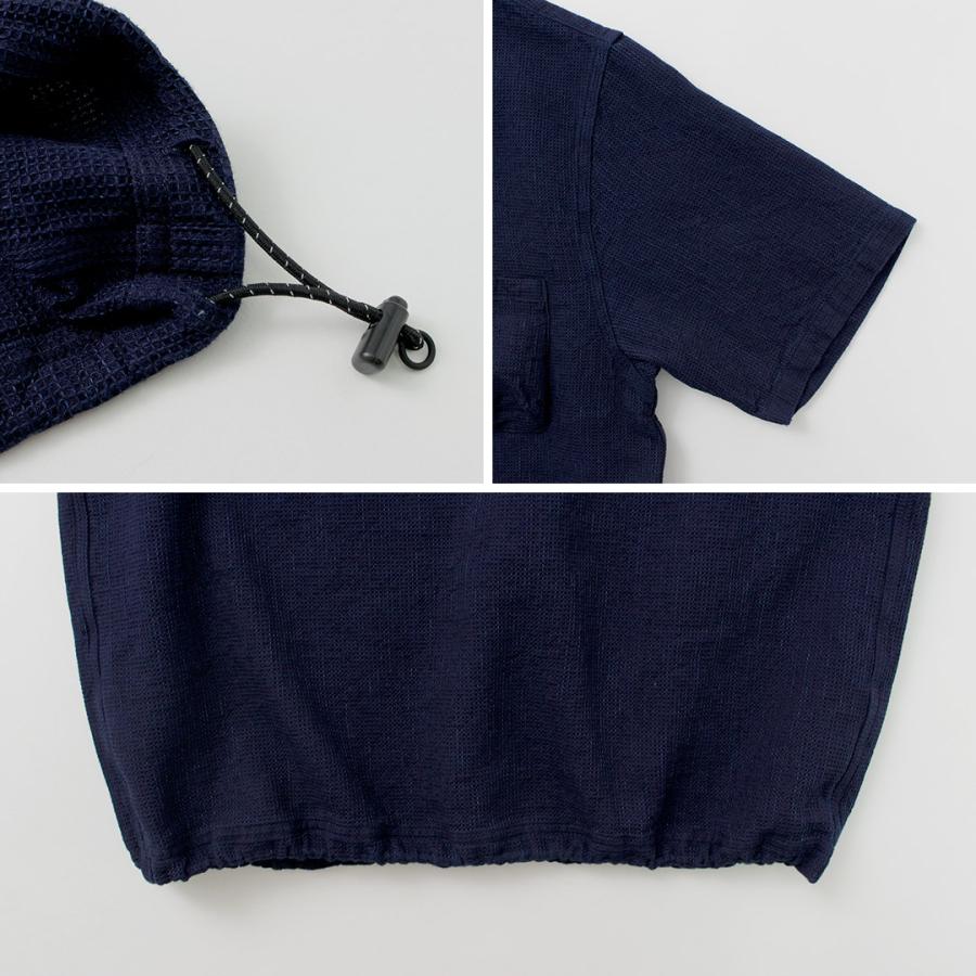 FOB FACTORY（FOBファクトリー） F3493 インディゴ ワッフル Tシャツ / トップス 半袖 メンズ ヘンリーネック 日本製 | FOB FACTORY | 12