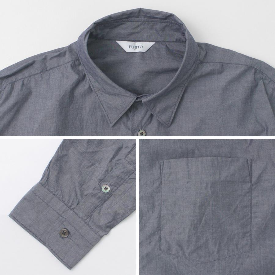 FUJITO（フジト） ビッグシルエット シャツ メンズ オーガニックコットン ワッシャー加工 オーバーシルエット 日本製 