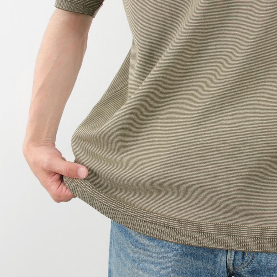 FUJITO（フジト） ニットポロ Easy / メンズ トップス ポロシャツ 半袖 ボーダー 綿 日本製 | FUJITO | 09