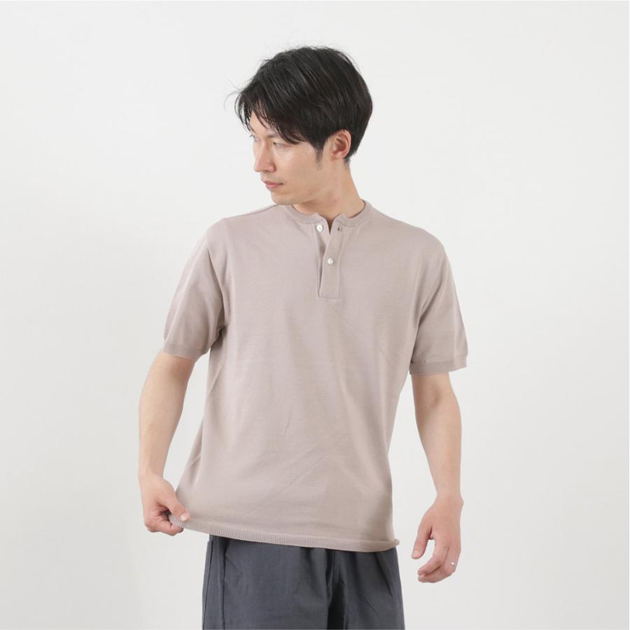 SOGLIA（ソリア） コットン フィット シームレス ヘンリーネック