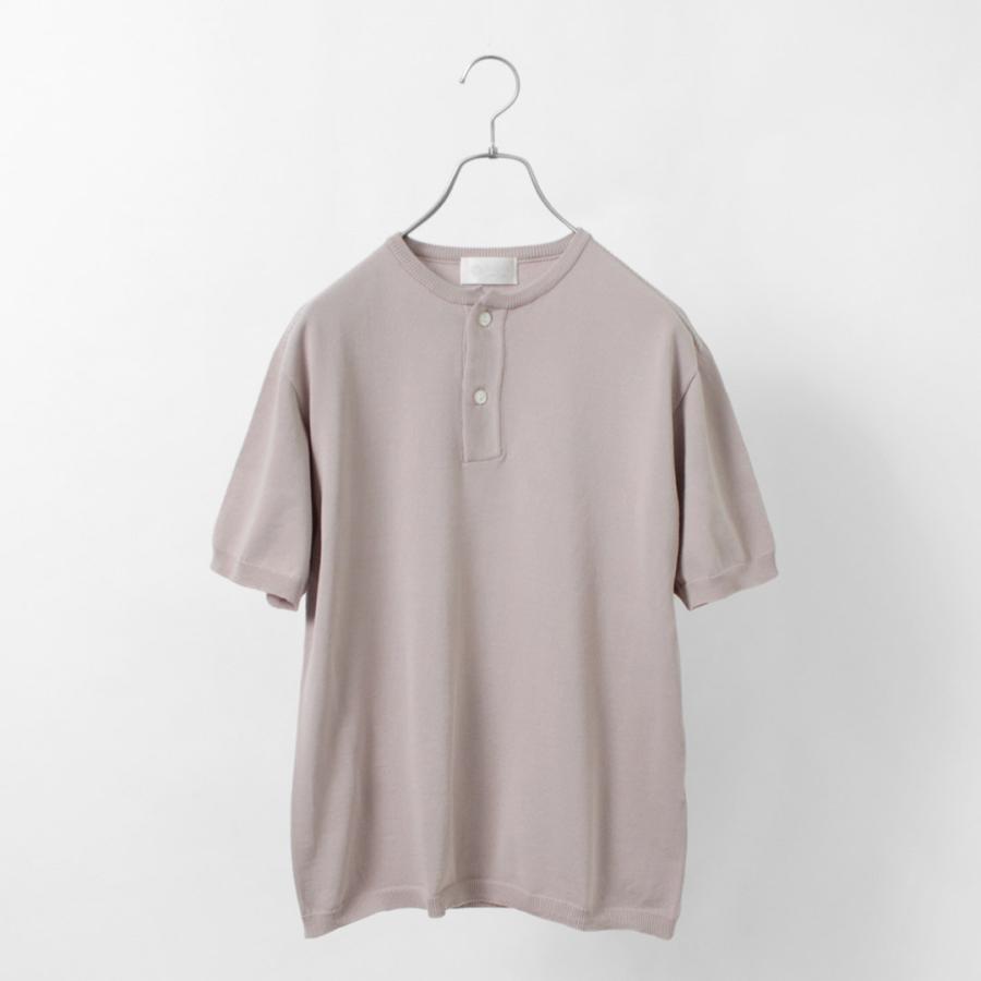 SOGLIA（ソリア） コットン フィット シームレス ヘンリーネック