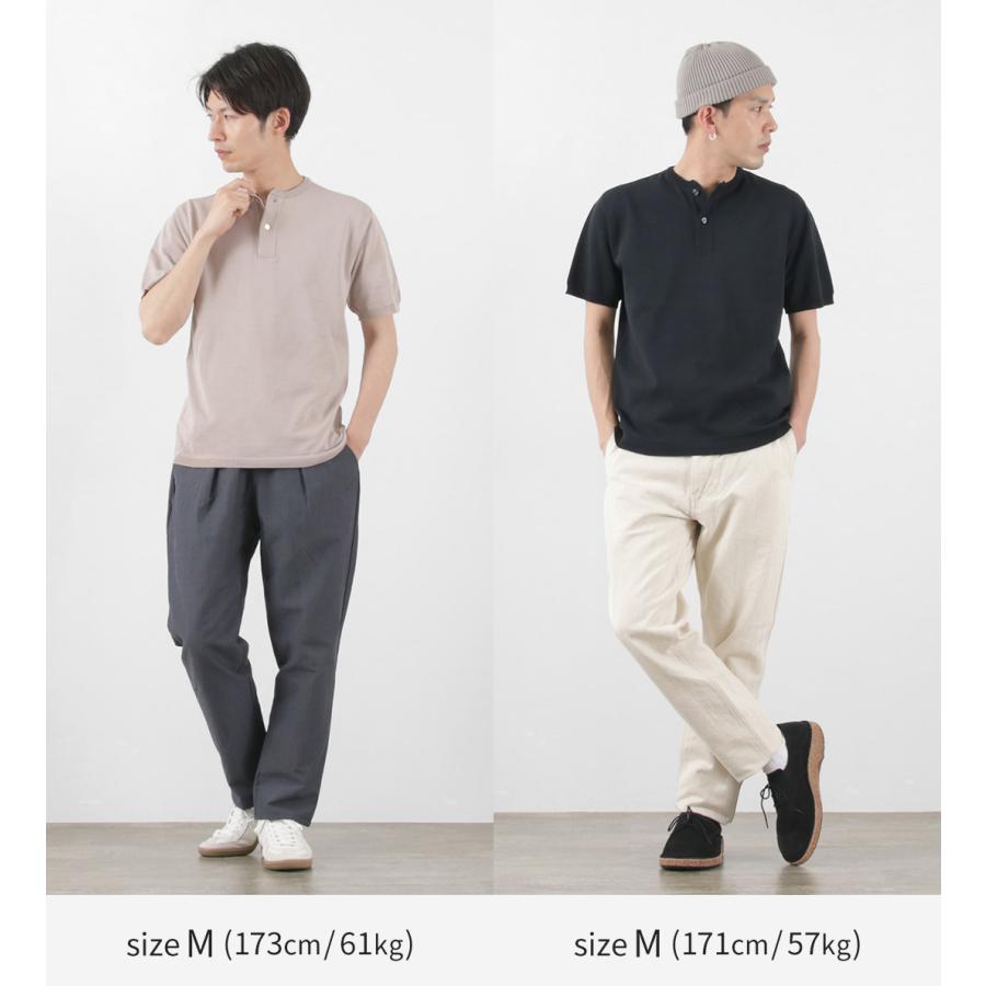 SOGLIA（ソリア） コットン フィット シームレス ヘンリーネック