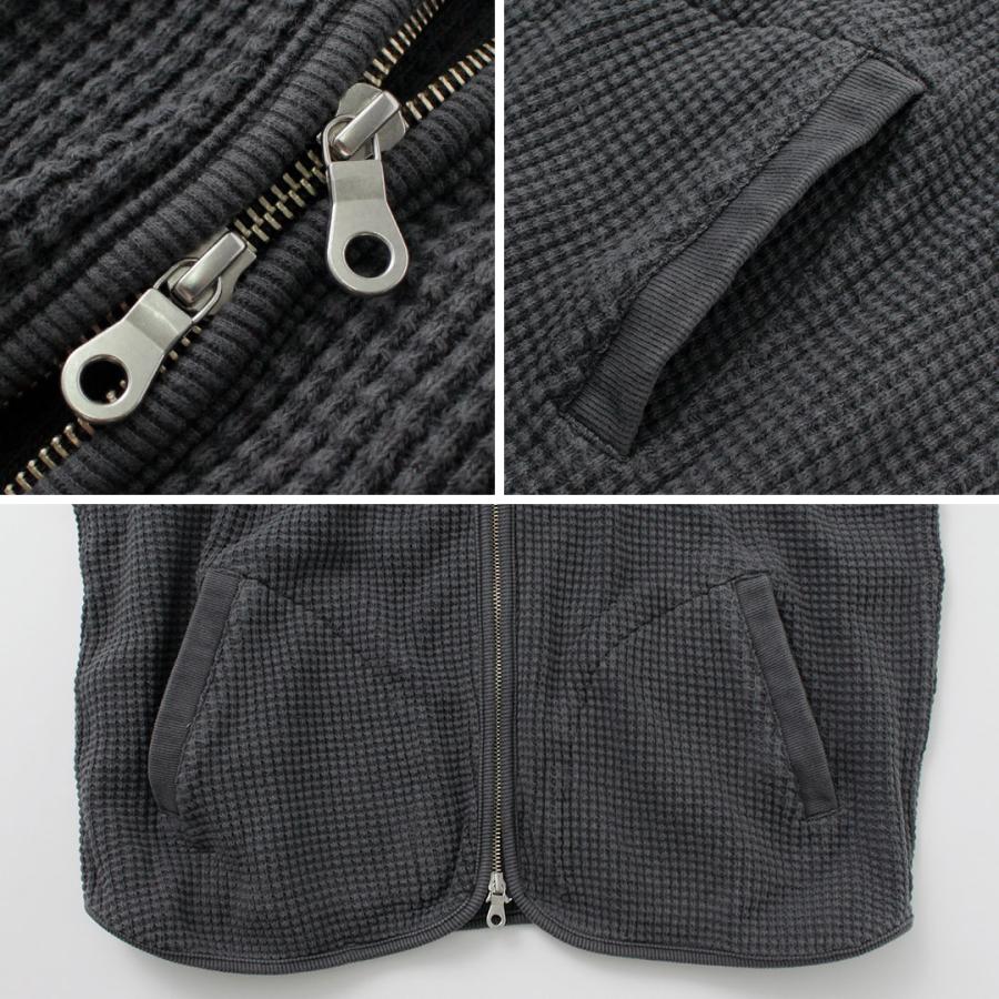 SI（エスアイ） ワッフル ジップ ベスト / メンズ サーマル 綿 コットン ダブルジップ | Si | 13