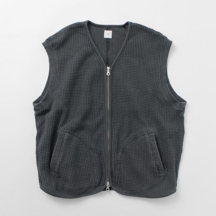 SI（エスアイ） ワッフル ジップ ベスト / メンズ サーマル 綿 コットン ダブルジップ | Si | 04