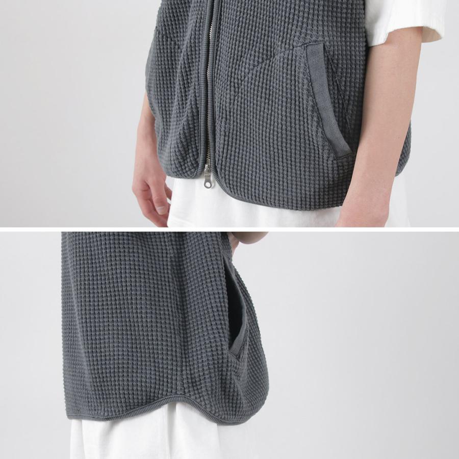 SI（エスアイ） ワッフル ジップ ベスト / メンズ サーマル 綿 コットン ダブルジップ | Si | 10