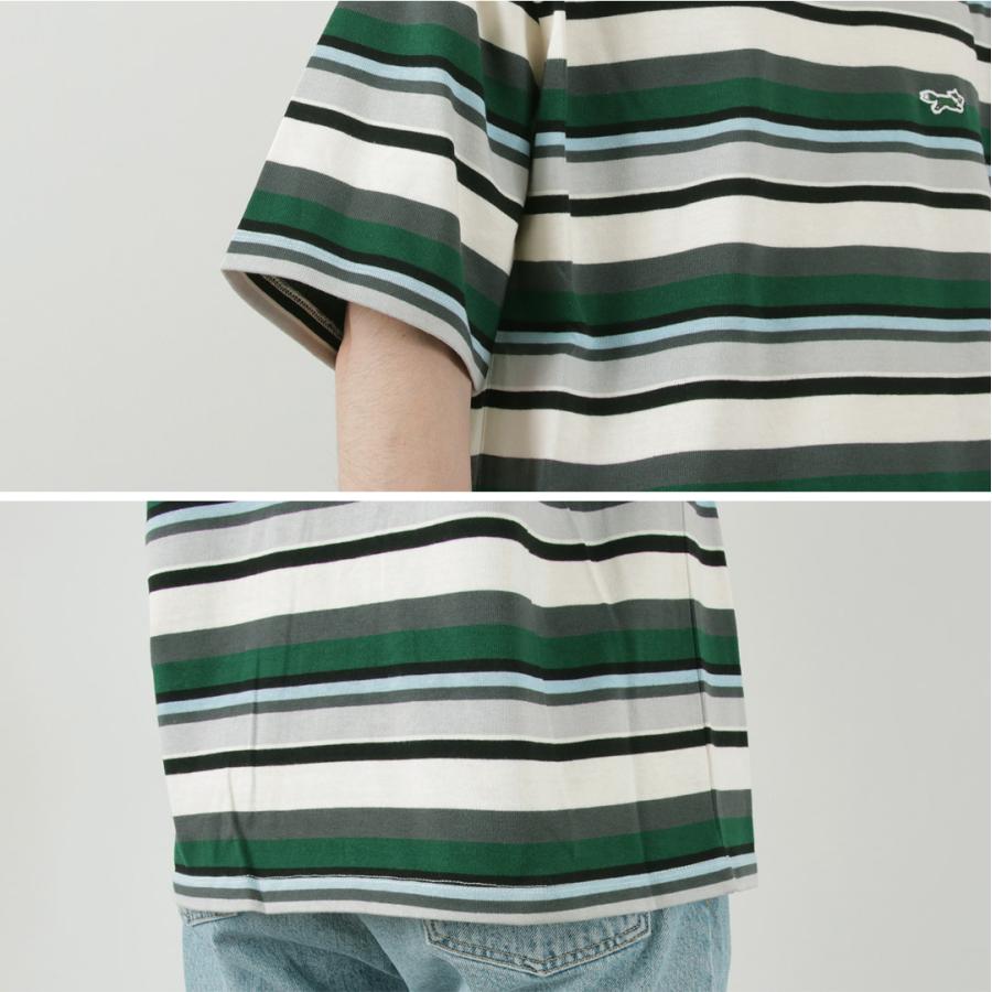 ボールドフォックスヘッド コットンマルチボーダー柄Tシャツ The Fox Collection THE FOX（ザ フォックス） フォックス