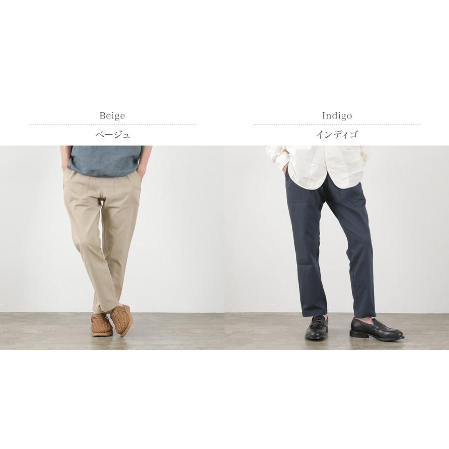 RE MADE IN TOKYO JAPAN（アールイー） C/L クールマックス イージー リベット パンツ / メンズ 麻 接触冷感 ウエストゴム | Re made in tokyo japan | 03