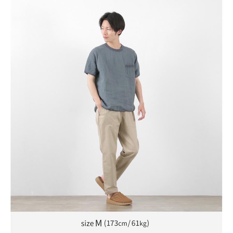 RE MADE IN TOKYO JAPAN（アールイー） C/L クールマックス イージー リベット パンツ / メンズ 麻 接触冷感 ウエストゴム | Re made in tokyo japan | 05