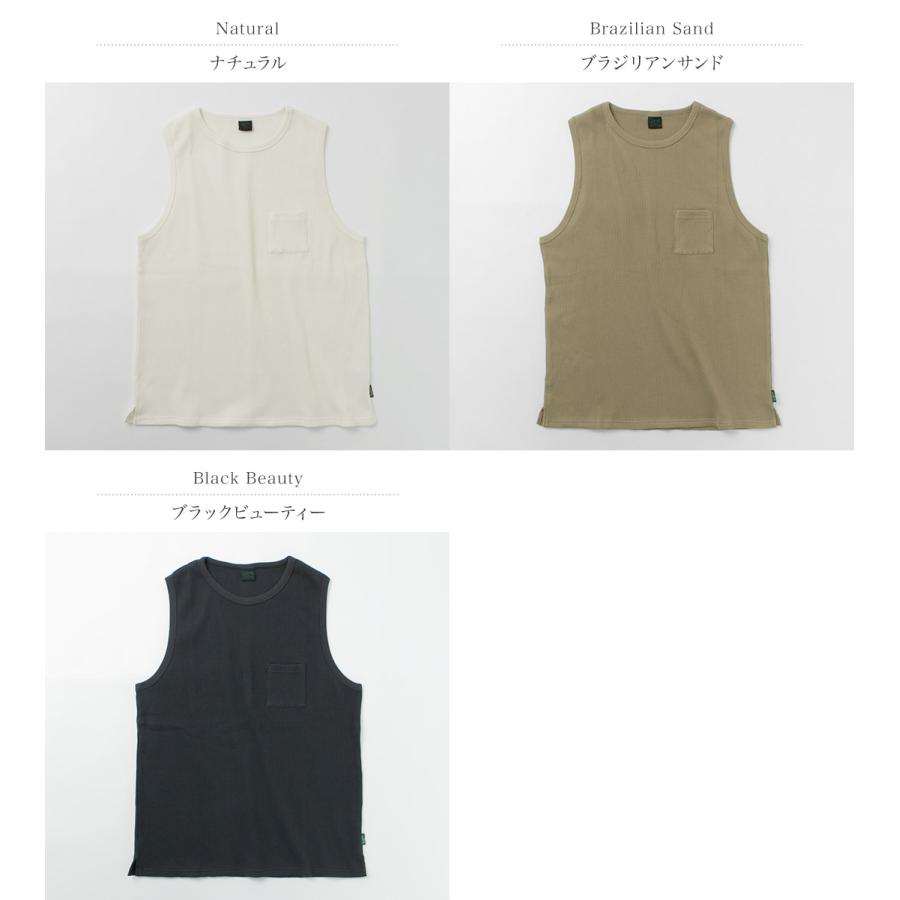 GOHEMP（ゴーヘンプ） クルーPKタンクトップ / ワッフル サーマル ポケット 吸湿 速乾 吸汗 メンズ Crew PK Tank Top｜rococo｜05