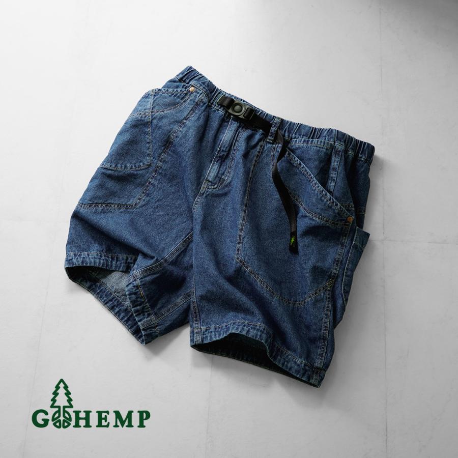 GOHEMP（ゴーヘンプ） トラベラーイージーショーツ ユーズドウォッシュ / ショートパンツ ハーフパンツ イージーパンツ デニム 吸湿 速乾 | GOHEMP