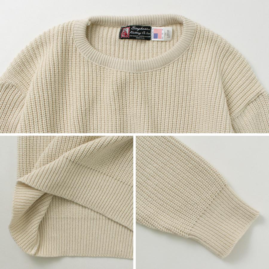 BINGHAMTON KNITTING COMPANY シェーカー クルーニット / セーター コットン メンズ | Binghamton Knitting Company | 16