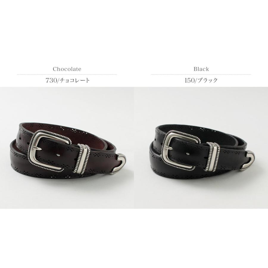 ORCIANI（オルチアーニ） ブルソフト パンチングレザーベルト メタル