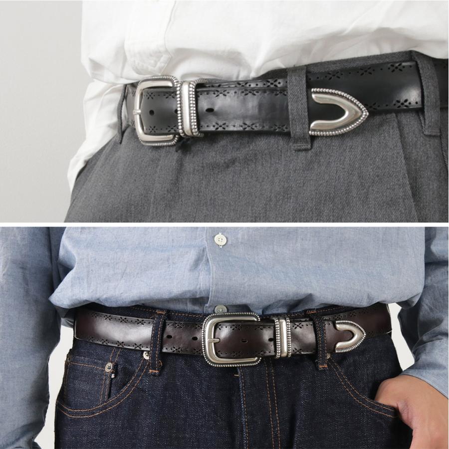 ORCIANI（オルチアーニ） ブルソフト パンチングレザーベルト メタルチップ / メンズ 本革 パンチング プンターレ | ORCIANI | 11