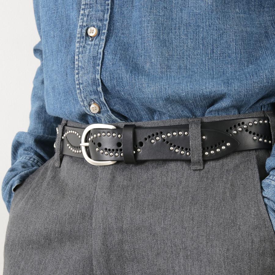 ORCIANI（オルチアーニ） ブルソフト レザーベルト マイクロスタッズ / メンズ 本革 パンチング | ORCIANI | 04