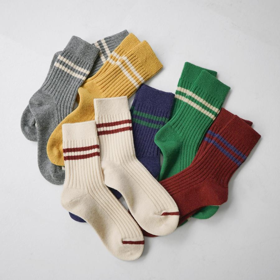 ROTOTO（ロトト） メリノラムウール ストライプソックス / メンズ レディース 靴下 ウール 日本製 | ROTOTO | 18