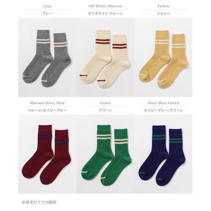 ROTOTO（ロトト） メリノラムウール ストライプソックス / メンズ レディース 靴下 ウール 日本製 | ROTOTO | 09