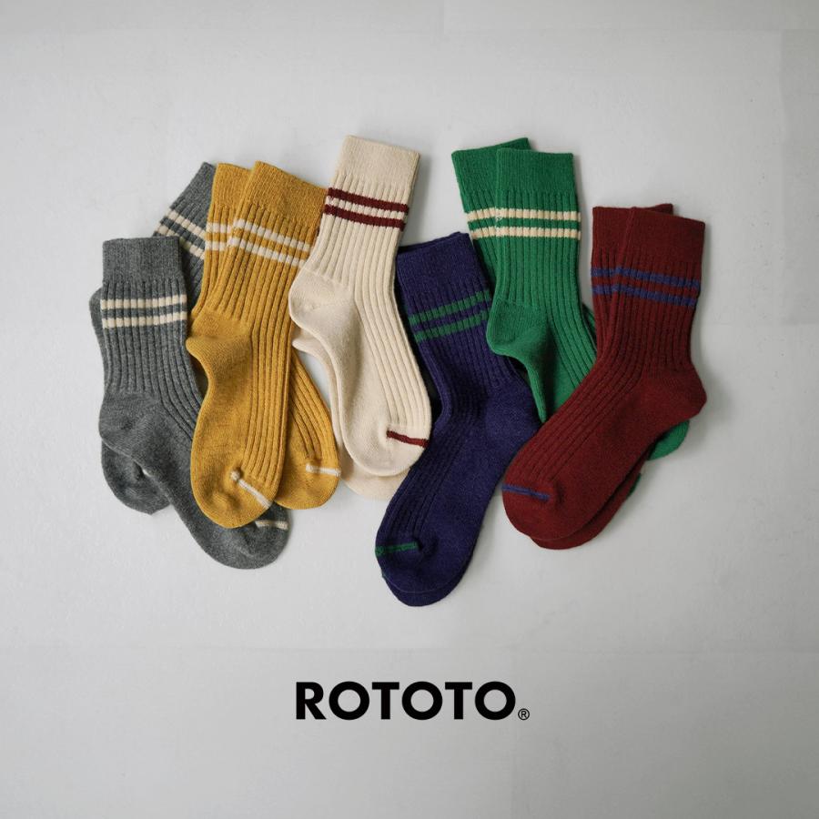 ROTOTO（ロトト） メリノラムウール ストライプソックス / メンズ レディース 靴下 ウール 日本製 | ROTOTO | 13