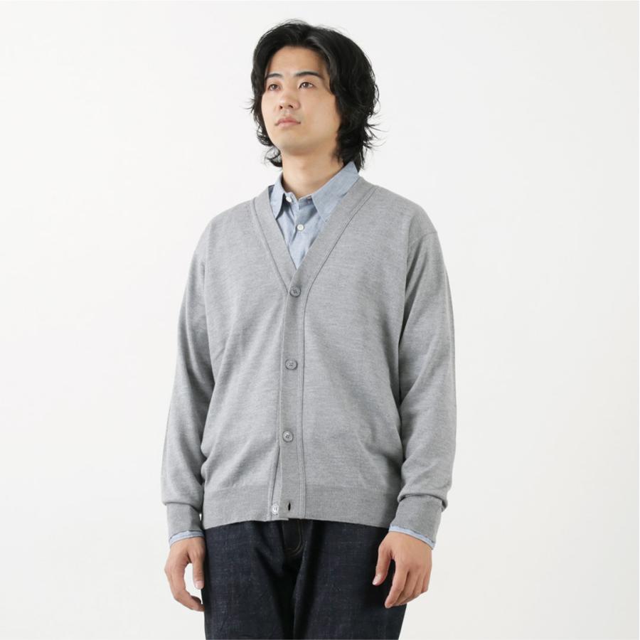 JOHN SMEDLEY（ジョンスメドレー） メリノウール 24ゲージ Vネック ニットカーディガン / Sweater スウェーターシリーズ｜rococo｜15