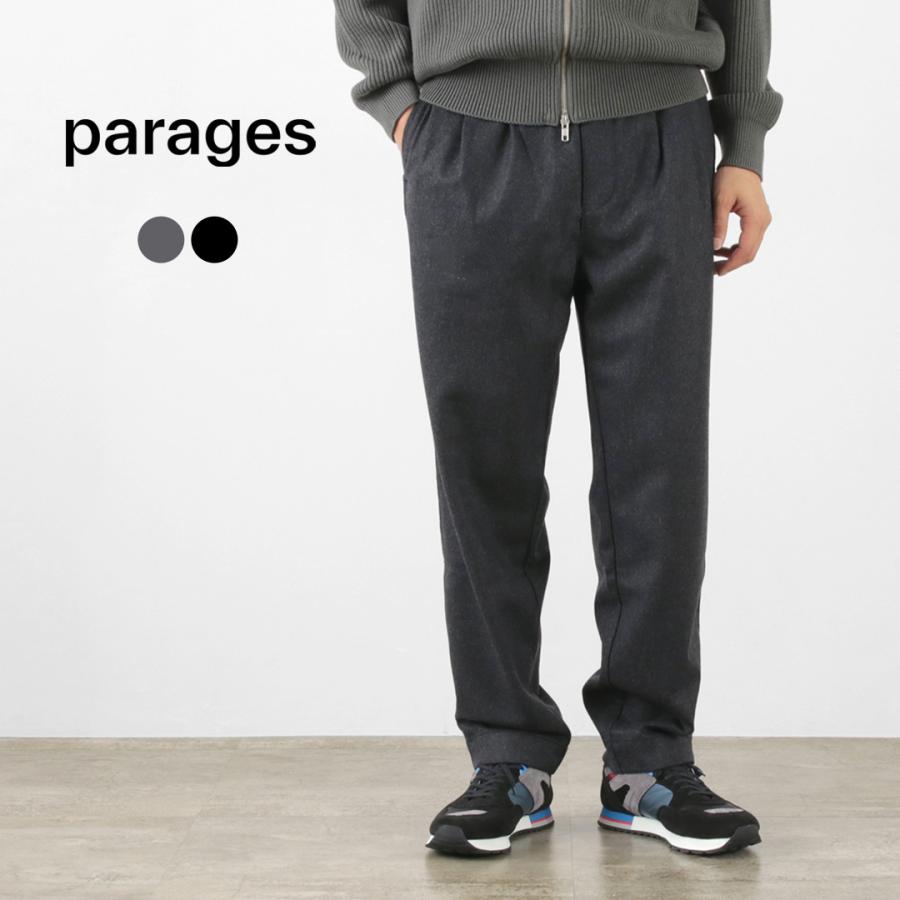 parages PARAGES(パハージ) ダブルプリーツ ウールパンツ parages PARAGES(パハージ) ダブルプリーツ ウールパンツ