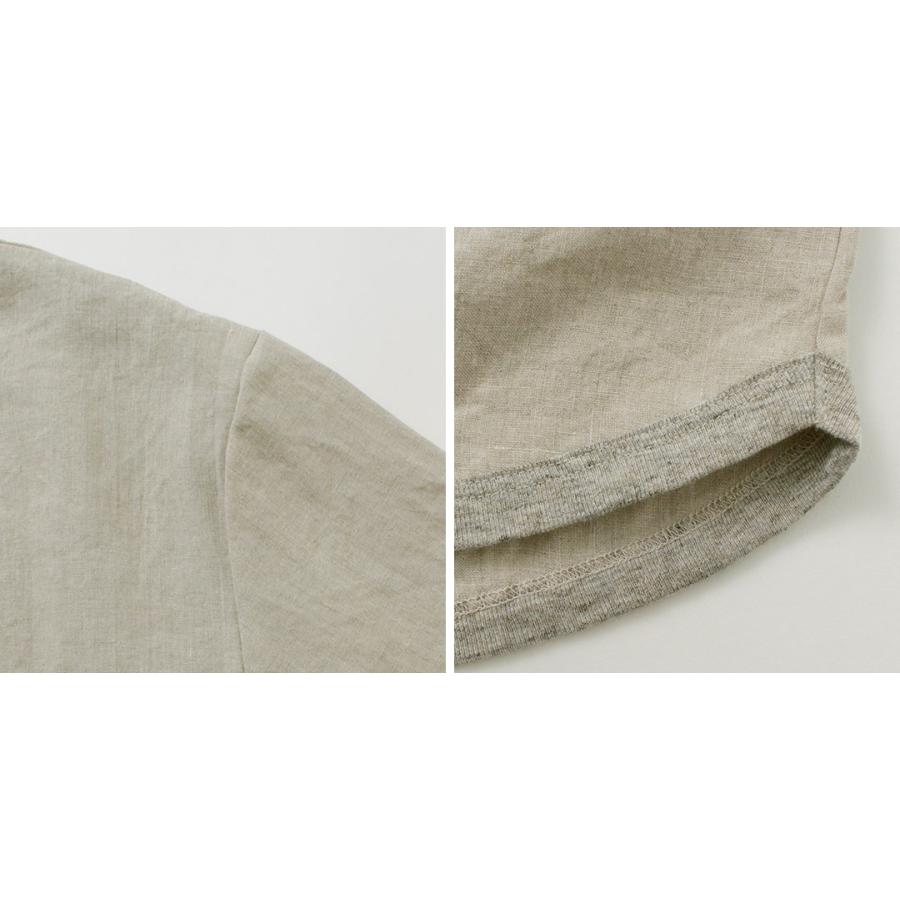 RE MADE IN TOKYO JAPAN（アールイー） フレンチリネン ヘンリーネック Tシャツ / メンズ トップス 半袖 5分袖 麻 | Re made in tokyo japan | 18