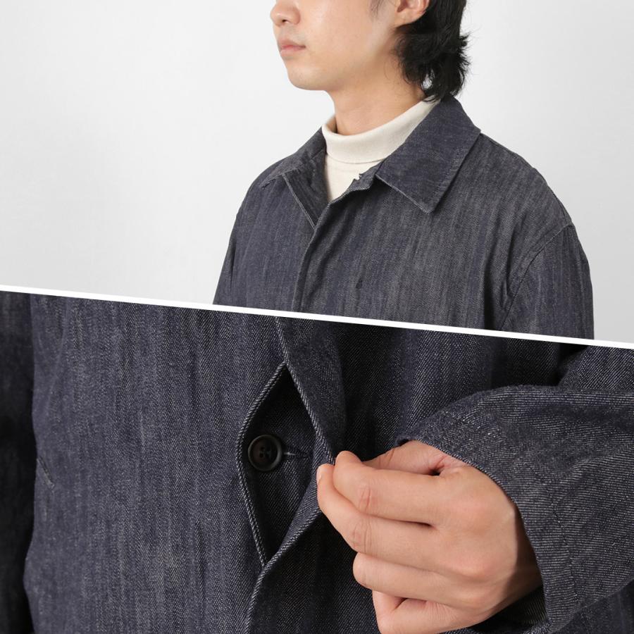 FOB FACTORY（FOBファクトリー） F2437 デニム バスク コート / メンズ ステンカラー バルカラー | FOB FACTORY | 07
