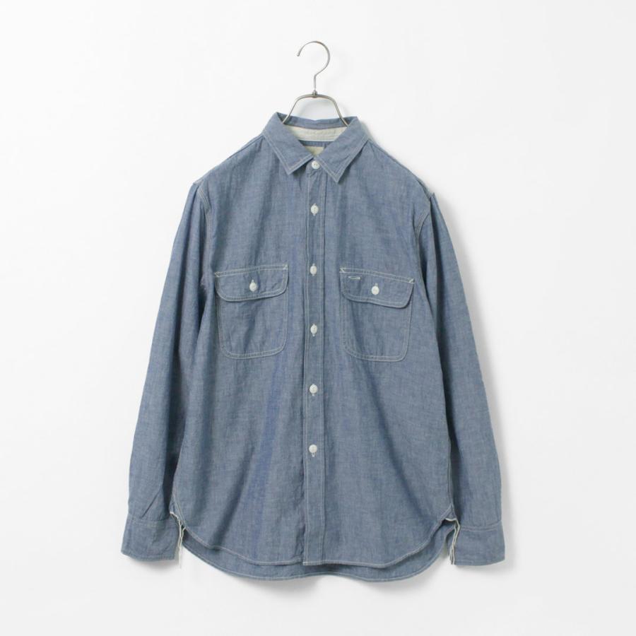 FOB FACTORY（FOBファクトリー） F3494 シャンブレー ワークシャツ / 長袖 綿 コットン 日本製 | FOB FACTORY | 02