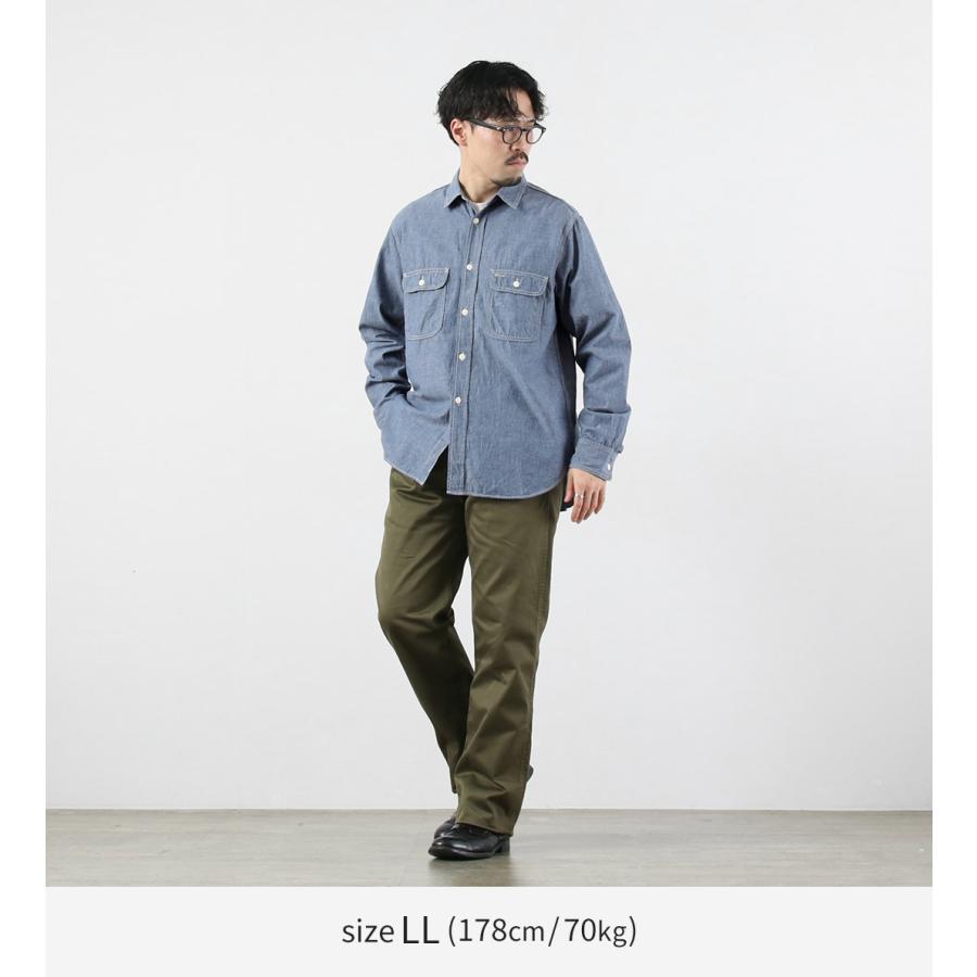 FOB FACTORY（FOBファクトリー） F3494 シャンブレー ワークシャツ / 長袖 綿 コットン 日本製 | FOB FACTORY | 03