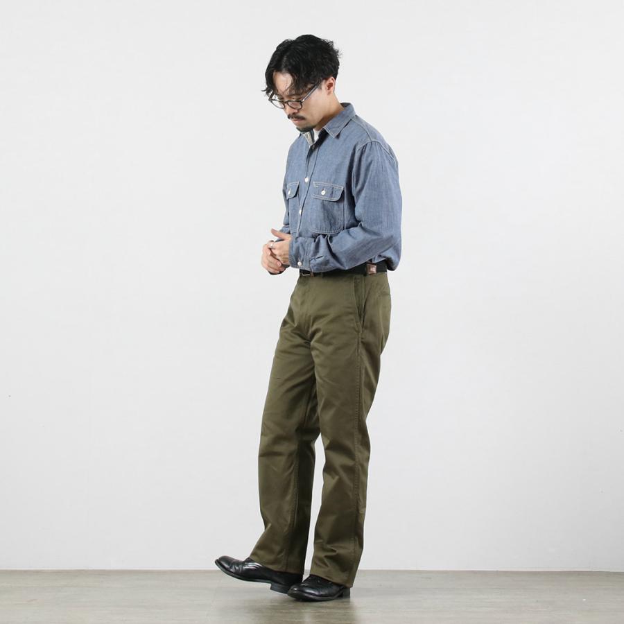 FOB FACTORY（FOBファクトリー） F3494 シャンブレー ワークシャツ / 長袖 綿 コットン 日本製 | FOB FACTORY | 04