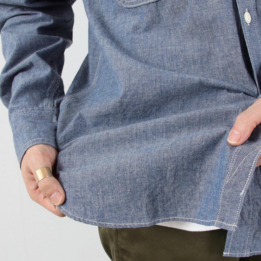 FOB FACTORY（FOBファクトリー） F3494 シャンブレー ワークシャツ / 長袖 綿 コットン 日本製 | FOB FACTORY | 06