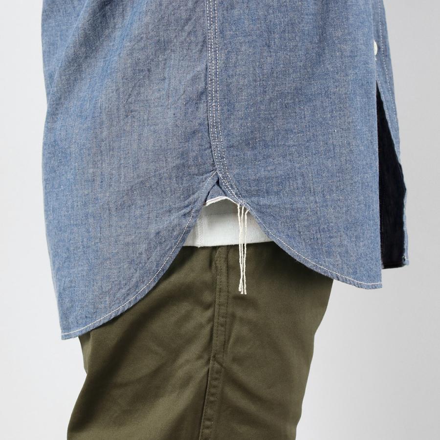 FOB FACTORY（FOBファクトリー） F3494 シャンブレー ワークシャツ / 長袖 綿 コットン 日本製 | FOB FACTORY | 08