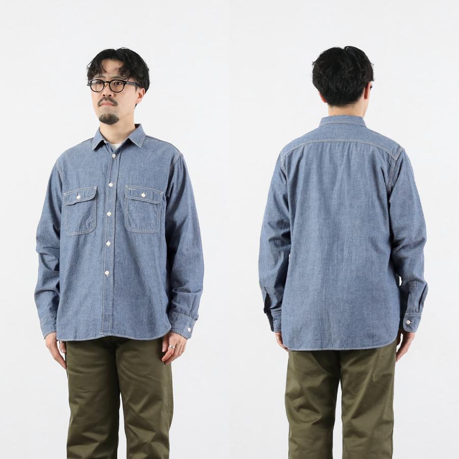 FOB FACTORY（FOBファクトリー） F3494 シャンブレー ワークシャツ / 長袖 綿 コットン 日本製 | FOB FACTORY | 10