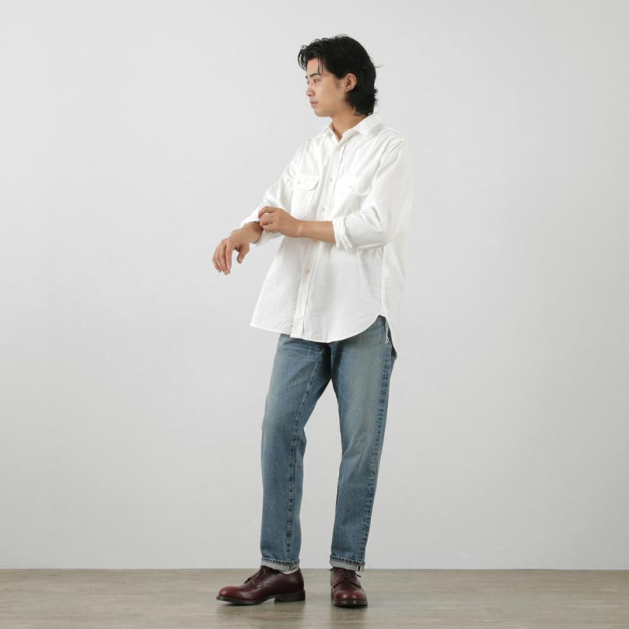 FOB FACTORY（FOBファクトリー） F3496 オックス ワークシャツ / メンズ 長袖 綿 コットン 日本製 | FOB FACTORY | 04