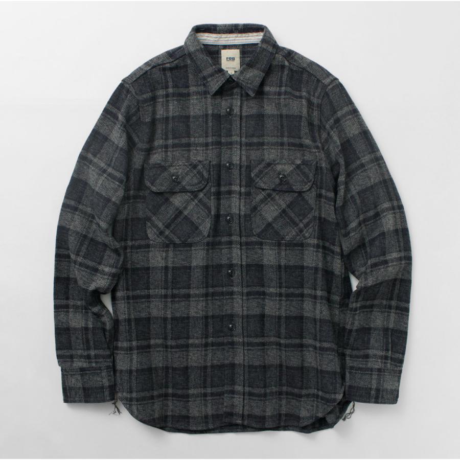 FOB FACTORY（FOBファクトリー） F3497 ネルチェック ワークシャツ / メンズ 長袖 綿 コットン 柄 日本製 | FOB FACTORY | 04