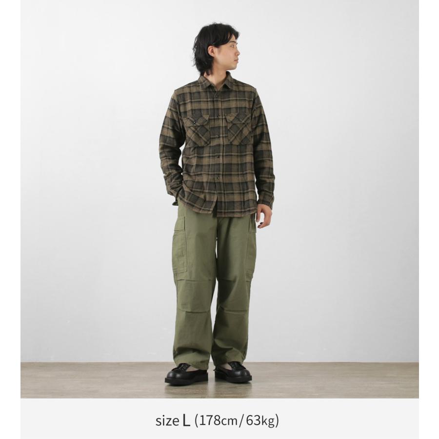 FOB FACTORY（FOBファクトリー） F3497 ネルチェック ワークシャツ / メンズ 長袖 綿 コットン 柄 日本製 | FOB FACTORY | 05