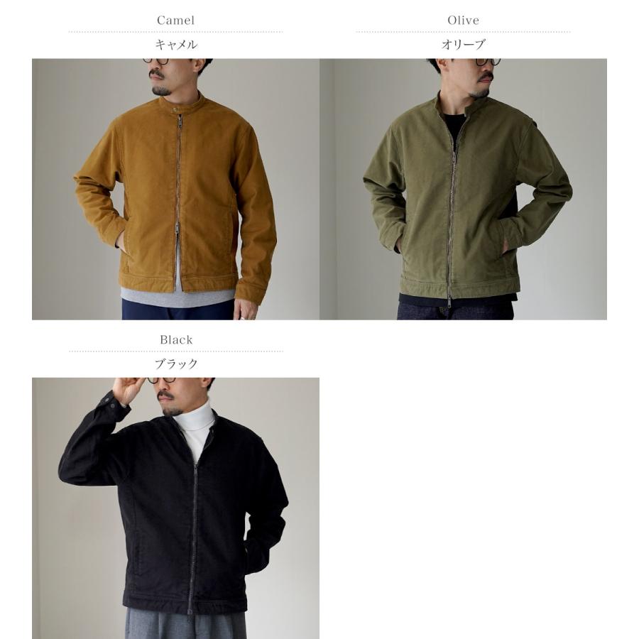 JAPAN BLUE JEANS（ジャパンブルージーンズ） 別注 モールスキン ライダース / メンズ シングル 経年変化 ライトアウター | JAPAN BLUE JEANS | 04