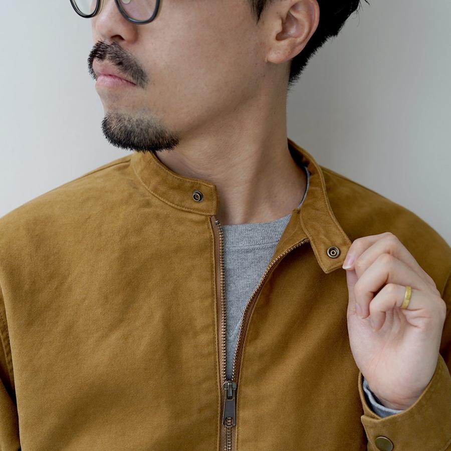 JAPAN BLUE JEANS（ジャパンブルージーンズ） 別注 モールスキン ライダース / メンズ シングル 経年変化 ライトアウター | JAPAN BLUE JEANS | 12