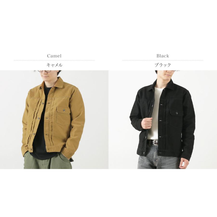 JAPAN BLUE JEANS（ジャパンブルージーンズ） 別注 モールスキン 1st型ブルゾン / メンズ ファースト 経年変化 ライトアウター | JAPAN BLUE JEANS | 03