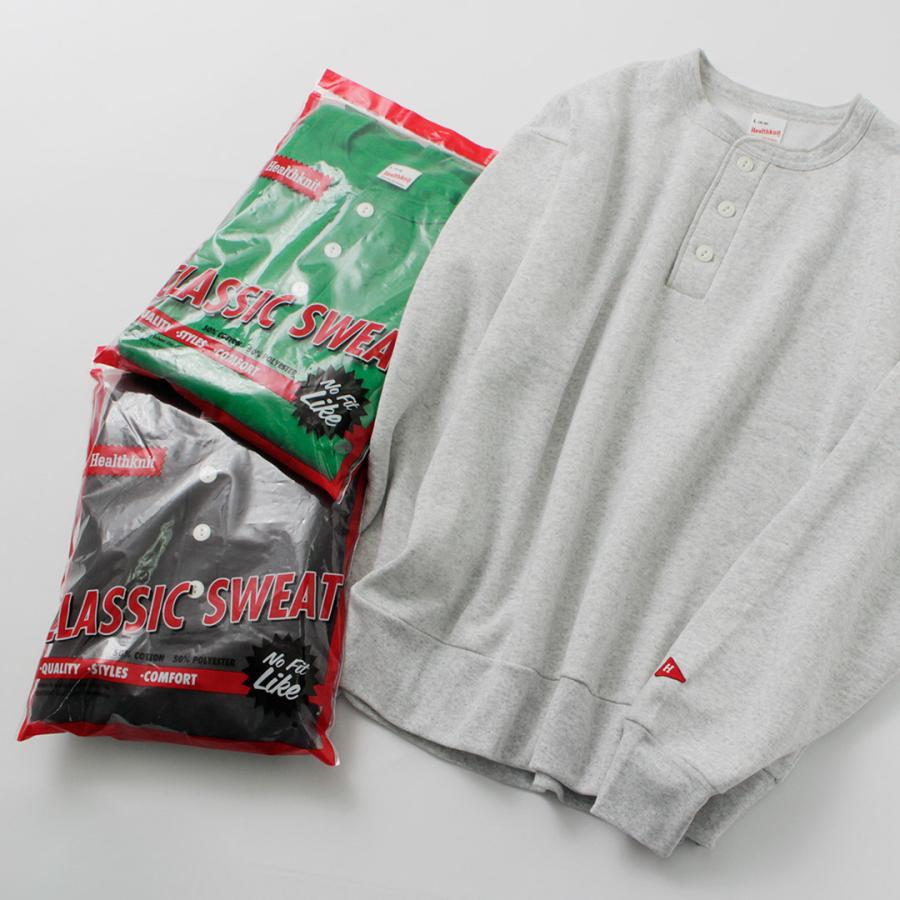 HEALTHKNIT（ヘルスニット） クラシックスウェット ヘンリーネック ロングスリーブ / メンズ スウェット トレーナー 裏起毛 無地 | Healthknit | 15