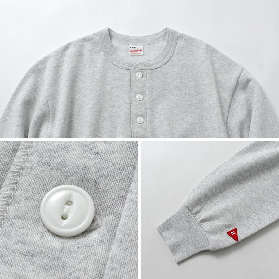 HEALTHKNIT（ヘルスニット） クラシックスウェット ヘンリーネック ロングスリーブ / メンズ スウェット トレーナー 裏起毛 無地 | Healthknit | 16