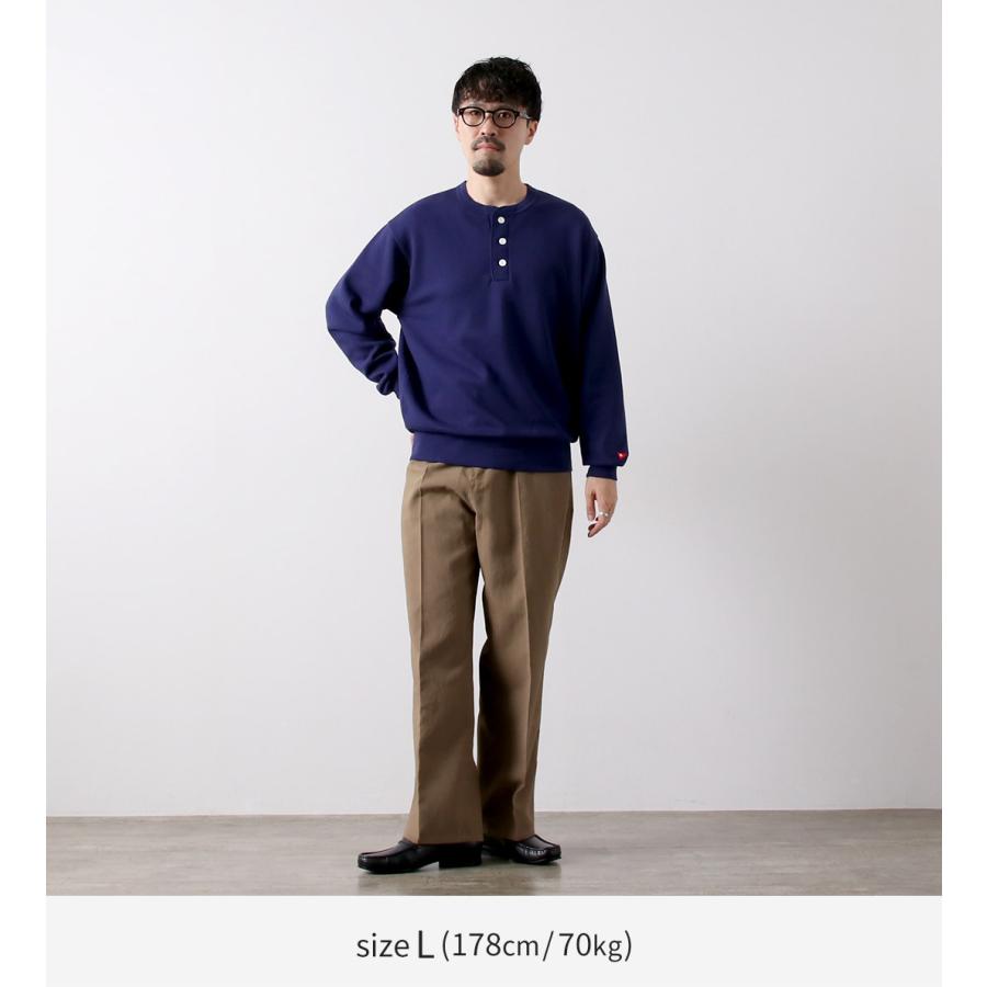 Healthknit（ヘルスニット） クラシックスウェット ヘンリーネック