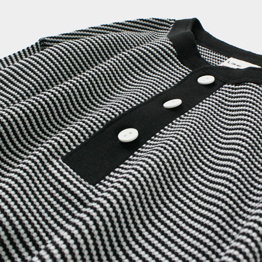 HEALTHKNIT（ヘルスニット） ベーシックワッフル ヘンリーネック ロングスリーブ / メンズ ロンT カットソー インナー | Healthknit | 09